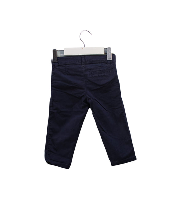 A Navy Casual Pants from Petit Bateau in size 6-12M for boy. (Back View)