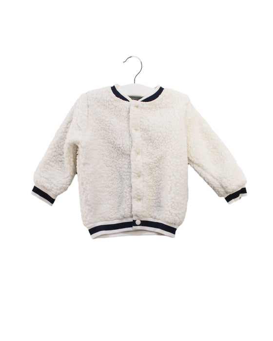 A Ivory Lightweight Jackets from Petit Bateau in size 12-18M for neutral. (Front View)