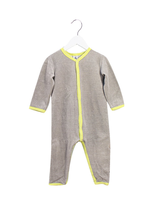 A Grey Onesies from Petit Bateau in size 18-24M for neutral. (Front View)