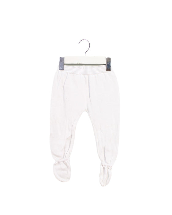 A White Sweatpants from Neck & Neck in size 6-12M for neutral. (Front View)