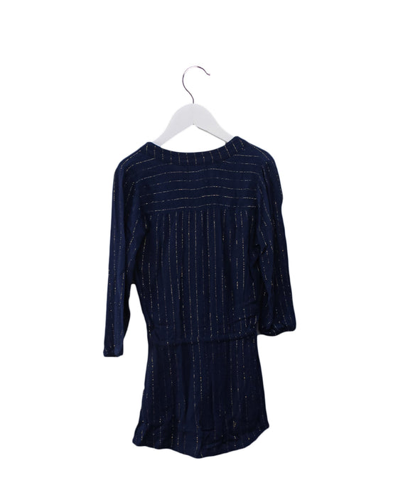 A Navy Long Sleeve Dresses from Sunset Limonade in size 4T for girl. (Back View)