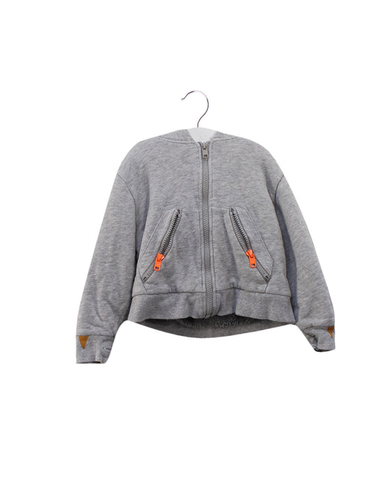 A Grey Zippered Sweatshirts from Stella McCartney in size 3T for boy. (Front View)