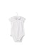 A White Short Sleeve Bodysuits from Jacadi in size 6-12M for girl. (Front View)