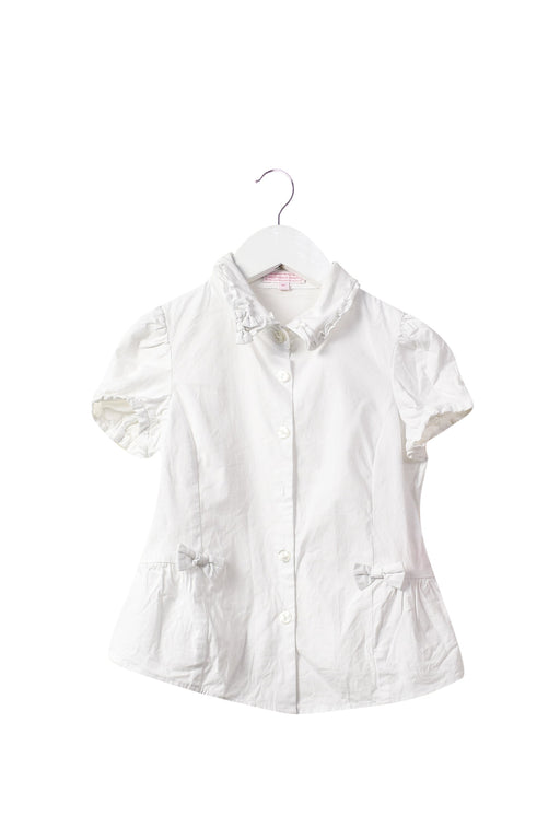 A White Short Sleeve Tops from Nicholas & Bears in size 6T for girl. (Front View)