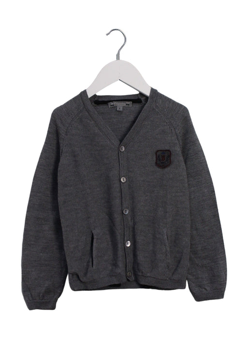 A Grey Cardigans from Bonpoint in size 6T for boy. (Front View)