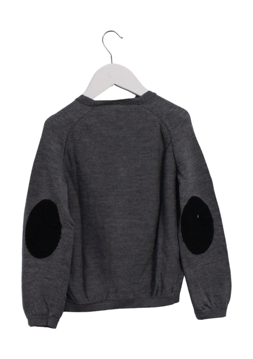 A Grey Cardigans from Bonpoint in size 6T for boy. (Back View)