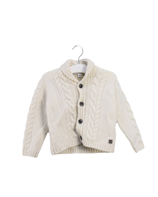 A Ivory Cardigans from Tartine et Chocolat in size 12-18M for boy. (Front View)