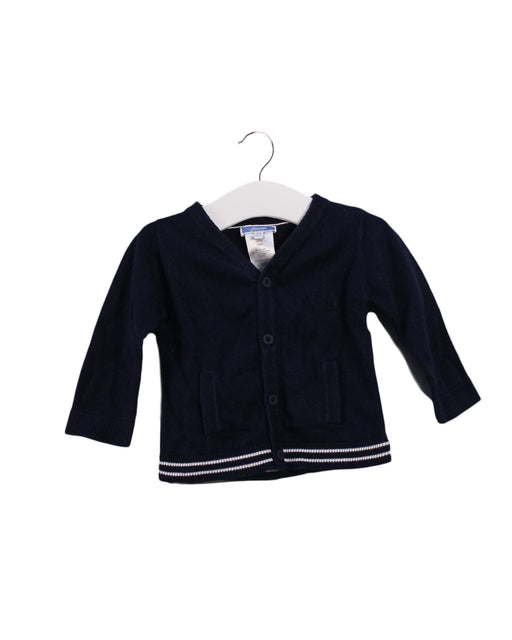A Navy Cardigans from Jacadi in size 6-12M for boy. (Front View)