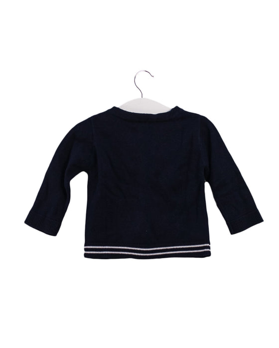 A Navy Cardigans from Jacadi in size 6-12M for boy. (Back View)