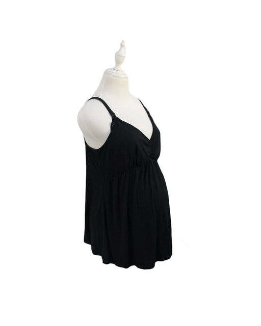 A Black Sleeveless Tops from Ingrid & Isabel in size L for maternity. (Front View)