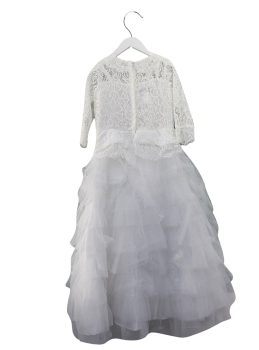 A White Long Sleeve Dresses from Chasing Fireflies in size 6T for girl. (Back View)