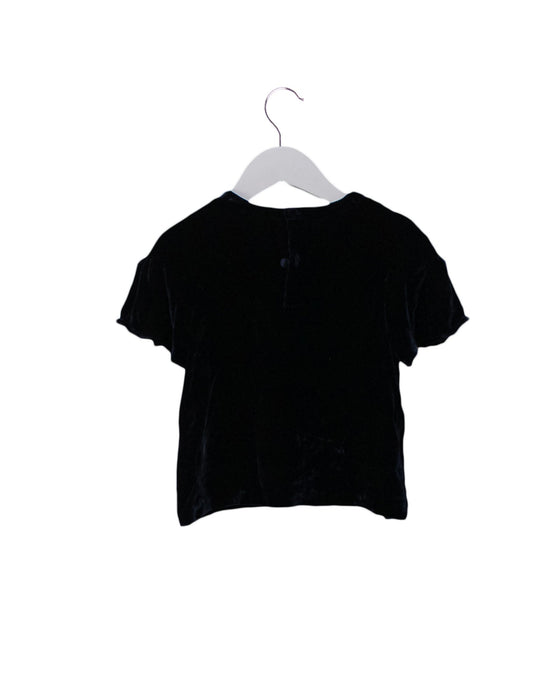 A Navy Short Sleeve Tops from Jacadi in size 6T for girl. (Back View)