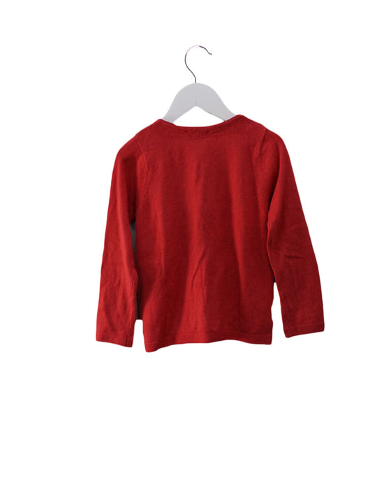 A Pink Cardigans from Jacadi in size 4T for girl. (Back View)