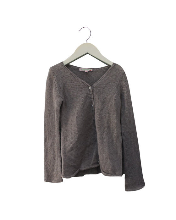 A Grey Cardigans from Bonpoint in size 6T for girl. (Front View)