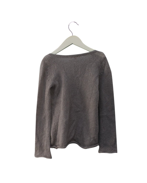 A Grey Cardigans from Bonpoint in size 6T for girl. (Back View)