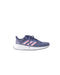 A Purple Sneakers from Adidas in size 7Y for girl. (Back View)