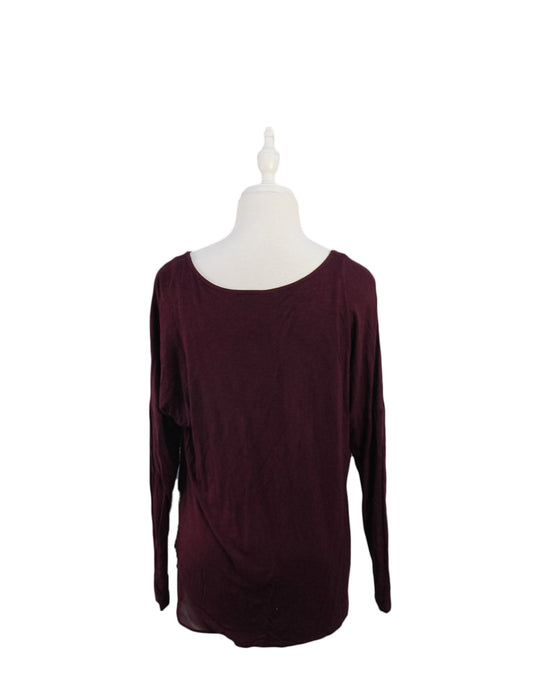 A Purple Long Sleeve Tops from Seraphine in size S for maternity. (Back View)