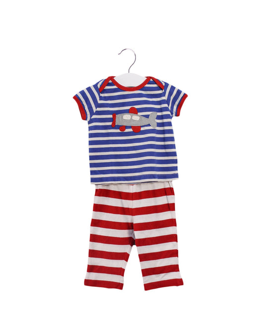 A Blue Pyjama Sets from Boden in size 3-6M for boy. (Front View)