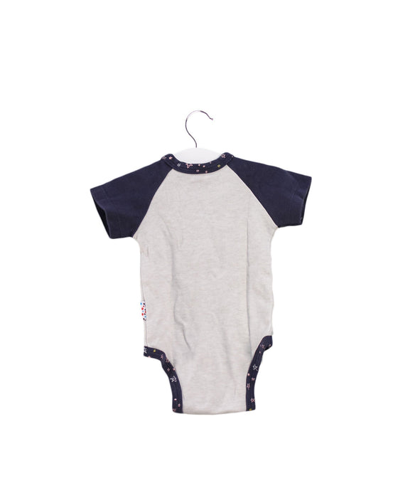 A Grey Short Sleeve Bodysuits from TinyBitz in size 0-3M for girl. (Back View)