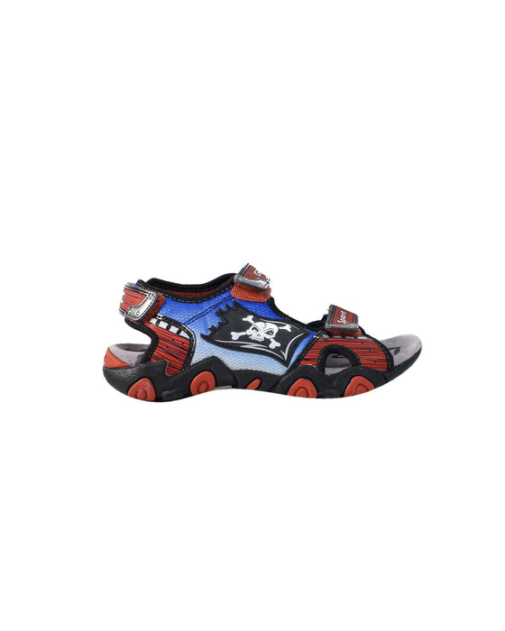 A Blue Sandals from Geox in size 7Y for boy. (Back View)
