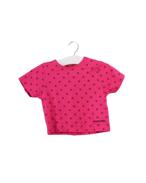 A Pink Short Sleeve T Shirts from Shanghai Tang in size 0-3M for girl. (Front View)