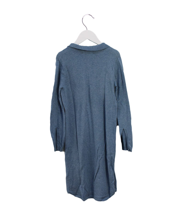 A Blue Sweater Dresses from Excuse My French in size 8Y for girl. (Back View)