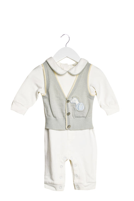 A Beige Long Sleeve Jumpsuits from Nicholas & Bears in size 0-3M for boy. (Front View)