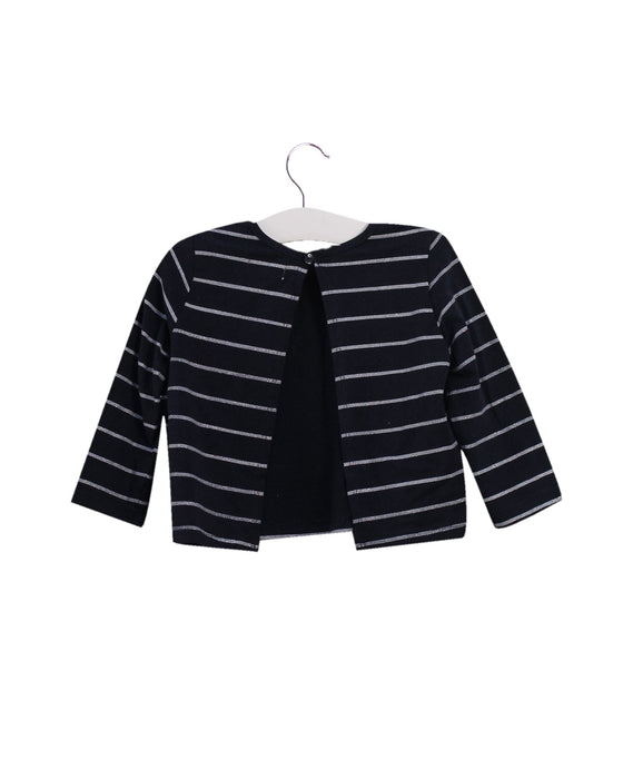 A Navy Long Sleeve Tops from IKKS in size 6-12M for girl. (Back View)