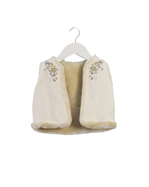 A Ivory Outerwear Vests from Petit Bateau in size 3-6M for girl. (Front View)