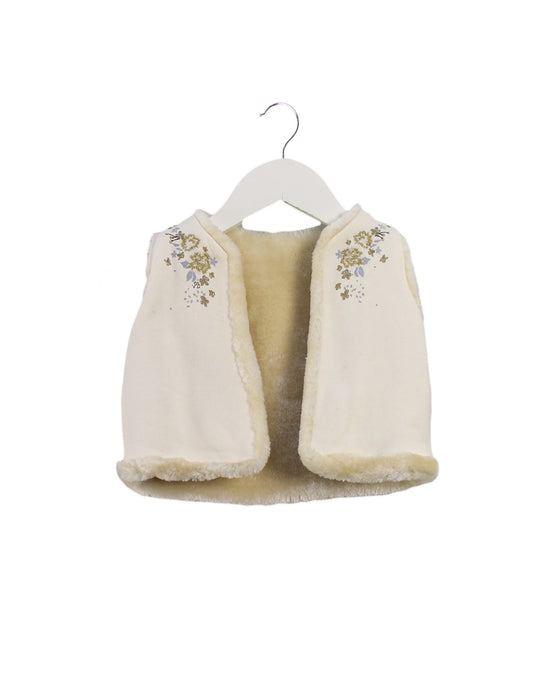 A Ivory Outerwear Vests from Petit Bateau in size 3-6M for girl. (Front View)