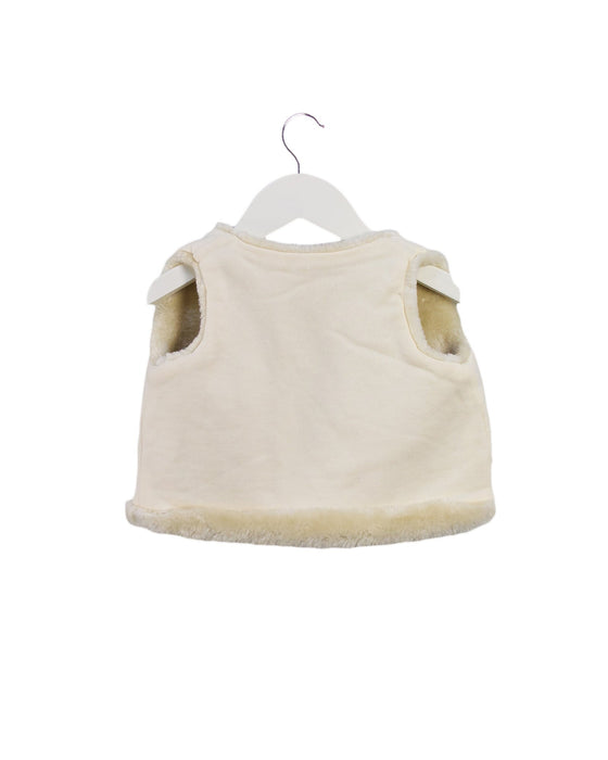 A Ivory Outerwear Vests from Petit Bateau in size 3-6M for girl. (Back View)