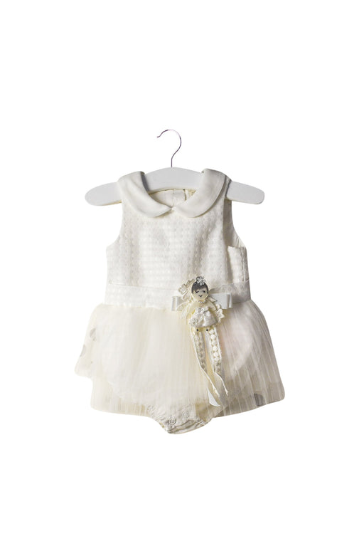 A White Sleeveless Dresses from Nicholas & Bears in size 0-3M for girl. (Front View)