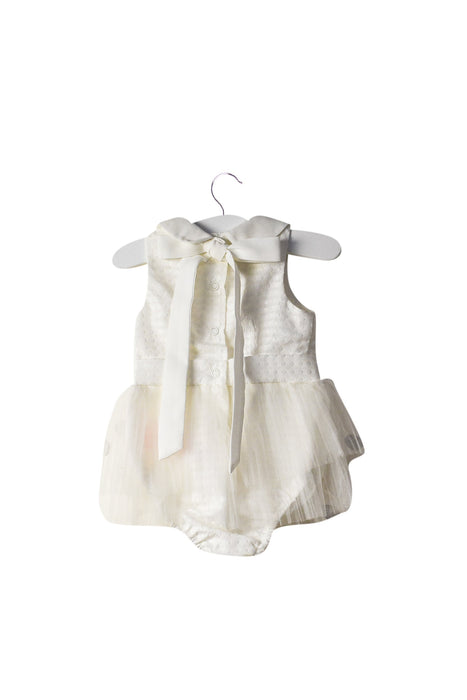 A White Sleeveless Dresses from Nicholas & Bears in size 0-3M for girl. (Back View)