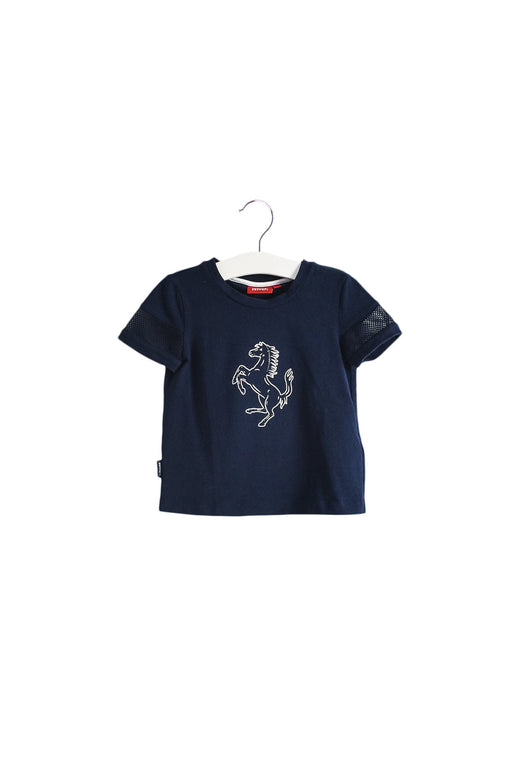 A Navy Short Sleeve T Shirts from Ferrari in size 6-12M for boy. (Front View)