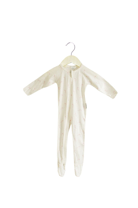 A White Onesies from Purebaby in size 3-6M for girl. (Front View)