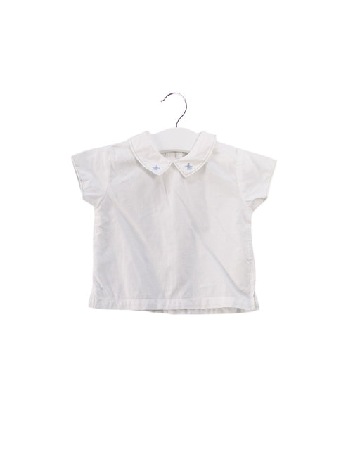 A White Long Sleeve Tops from Jacadi in size 3-6M for girl. (Front View)