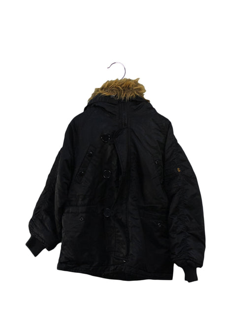 A Black Lightweight Jackets from Alpha Industries Inc. in size 4T for boy. (Front View)