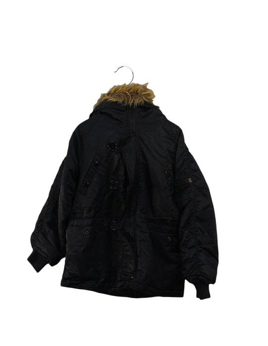 A Black Lightweight Jackets from Alpha Industries Inc. in size 4T for boy. (Front View)