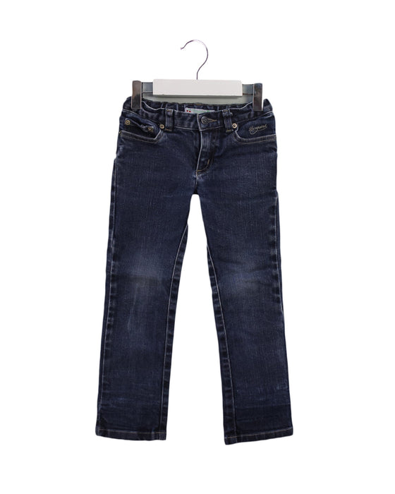 A Navy Jeans from Bonpoint in size 4T for girl. (Front View)