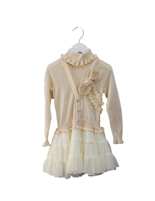 A Ivory Sweater Dresses from Nicholas & Bears in size 3T for girl. (Front View)