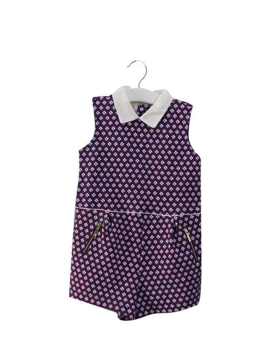 A Navy Rompers from Janie & Jack in size 3T for girl. (Front View)
