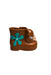 A Brown Rain Boots from Mini Melissa Jeremy Scott in size 12-18M for girl. (Back View)