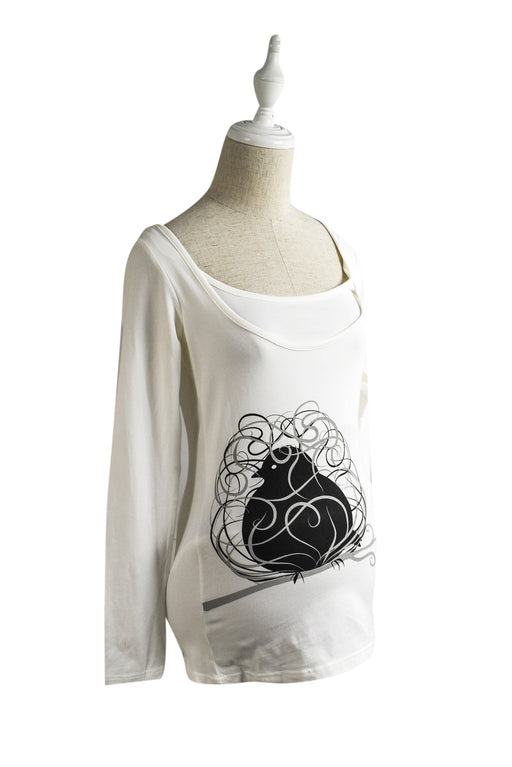 A White Long Sleeve Tops from Mothers en Vogue in size XS for maternity. (Front View)