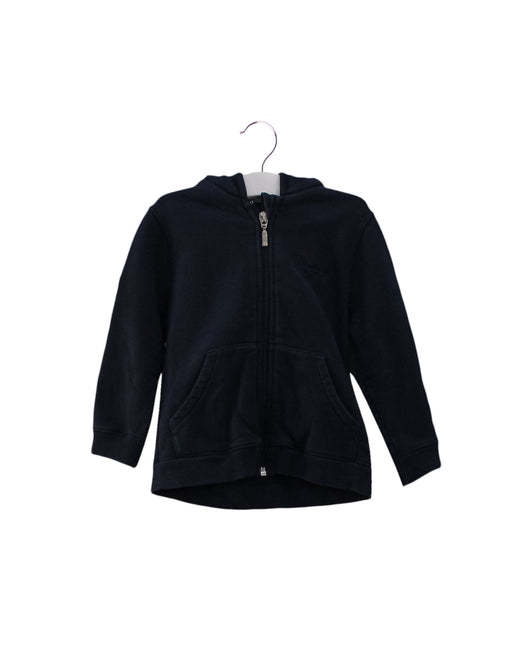 A Navy Zippered Sweatshirts from Bonpoint in size 2T for boy. (Front View)