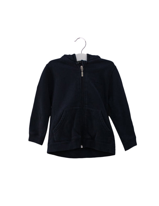 A Navy Zippered Sweatshirts from Bonpoint in size 2T for boy. (Front View)