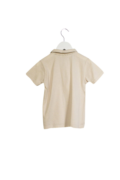 A Pink Short Sleeve Polos from Les Enfantines in size 6T for girl. (Back View)