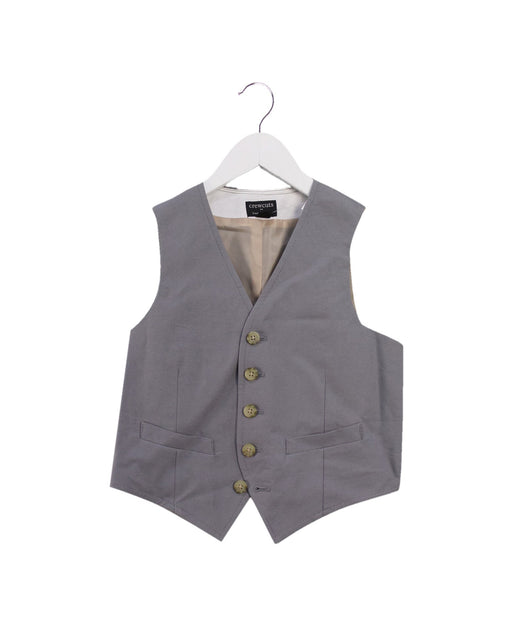A Grey Suit Vests from Crewcuts in size 6T for boy. (Front View)