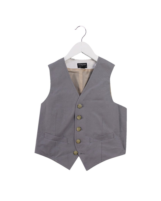 A Grey Suit Vests from Crewcuts in size 6T for boy. (Front View)