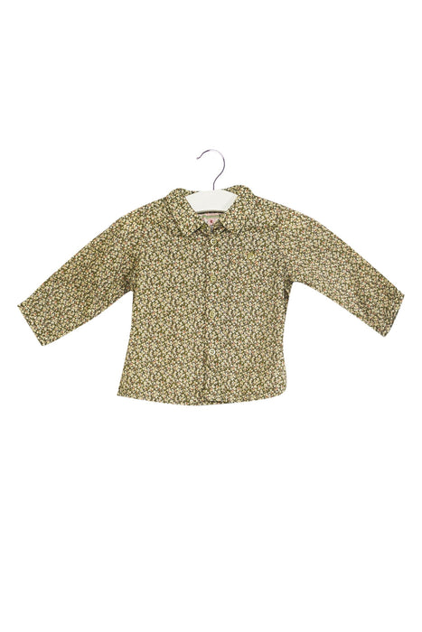 A Green Long Sleeve Tops from Bonpoint in size 3-6M for boy. (Front View)