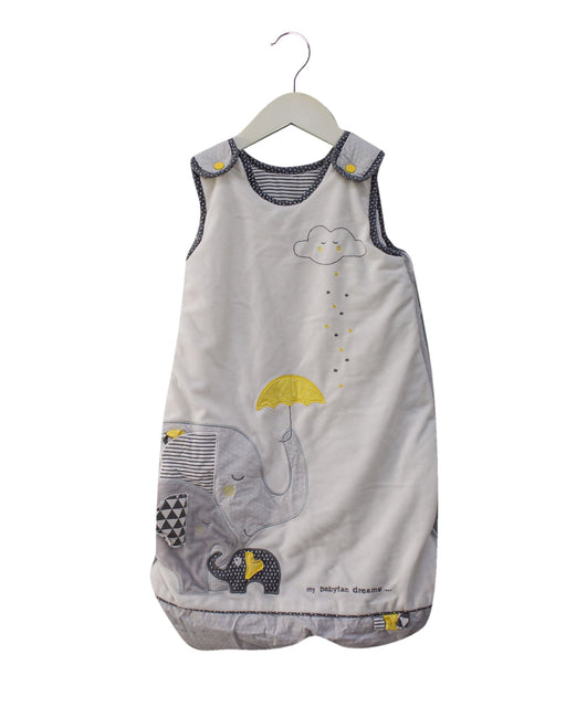 A Grey Sleepsacs from Sauthon in size 3-6M for neutral. (Front View)